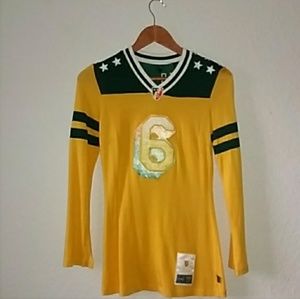 Vintage Woman's Football Jersey green & gold